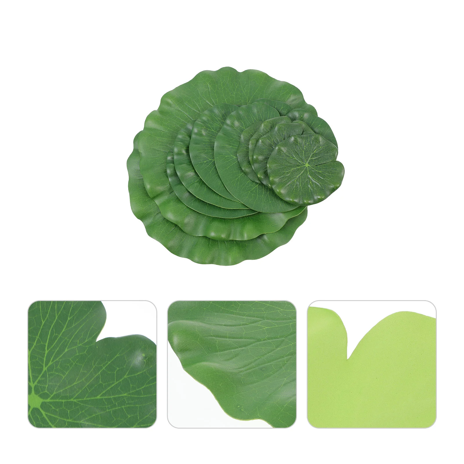 10 Pcs Decorations Fish Tank Simulated Lotus Leaf Artificial Leaves Lily Pads Foam Ornament