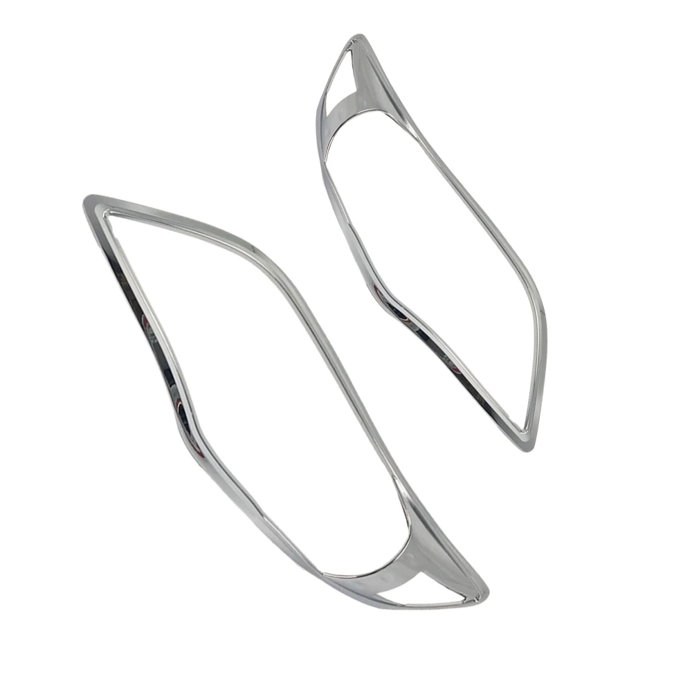 2pcs Car Head Front Light Lamp Frame Sticker Left+Right For Toyota Corolla 2011 2012 2013 Headlight Cover Trim Sticker