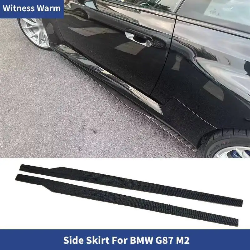Extension de Jupe Latérale de Voiture en Fibre de Carbone Sèche, Mathiateurs Latéraux, Diffuseur Jules pour BMW G87 M2, Kit de Carrosserie
