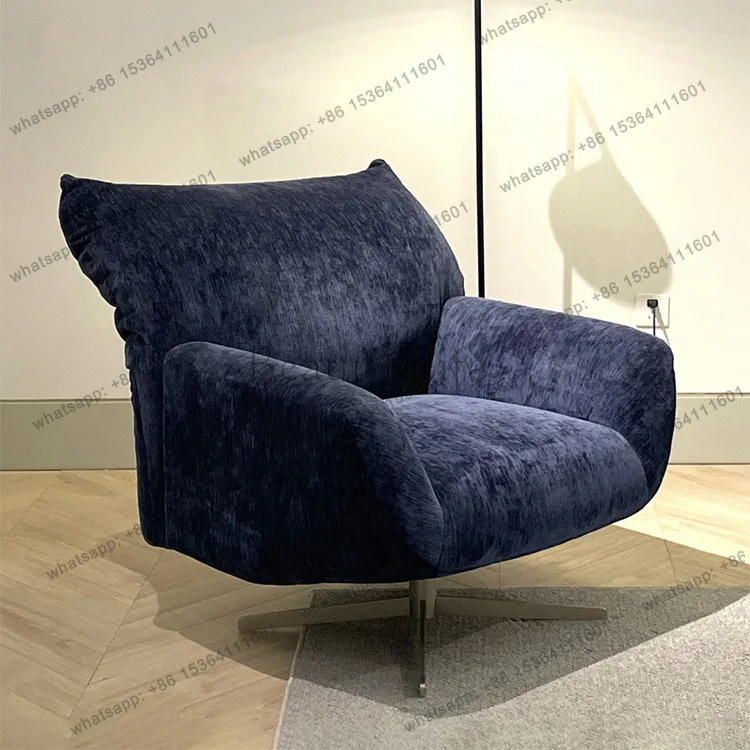 LS Italian light luxury designer armchair rotating leisure petal backrest high-end home sofa