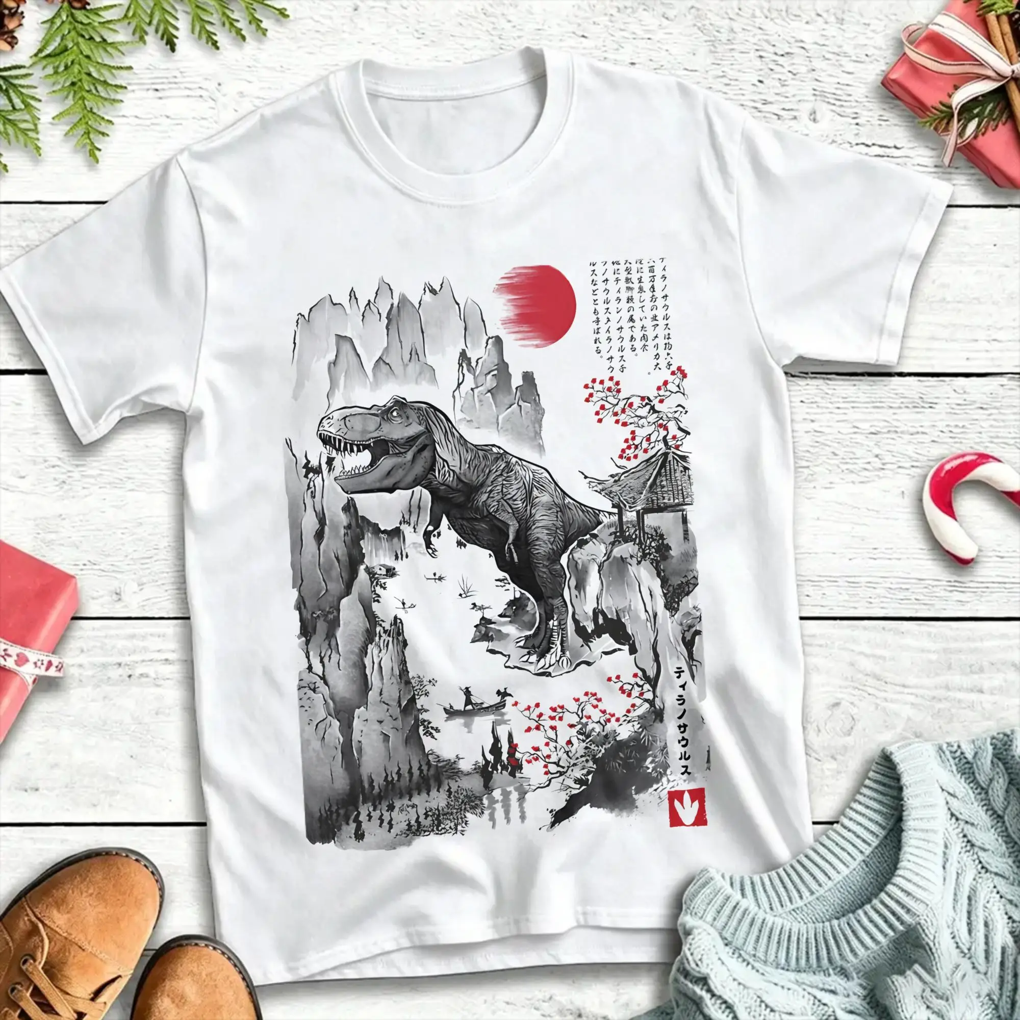 Streetwear T Shirt Beach T-REX in Japan Fashion T-Shirts  Pure Cotton Tshirt for Man Y2K Funny Big Size Short Sleeve Clothes