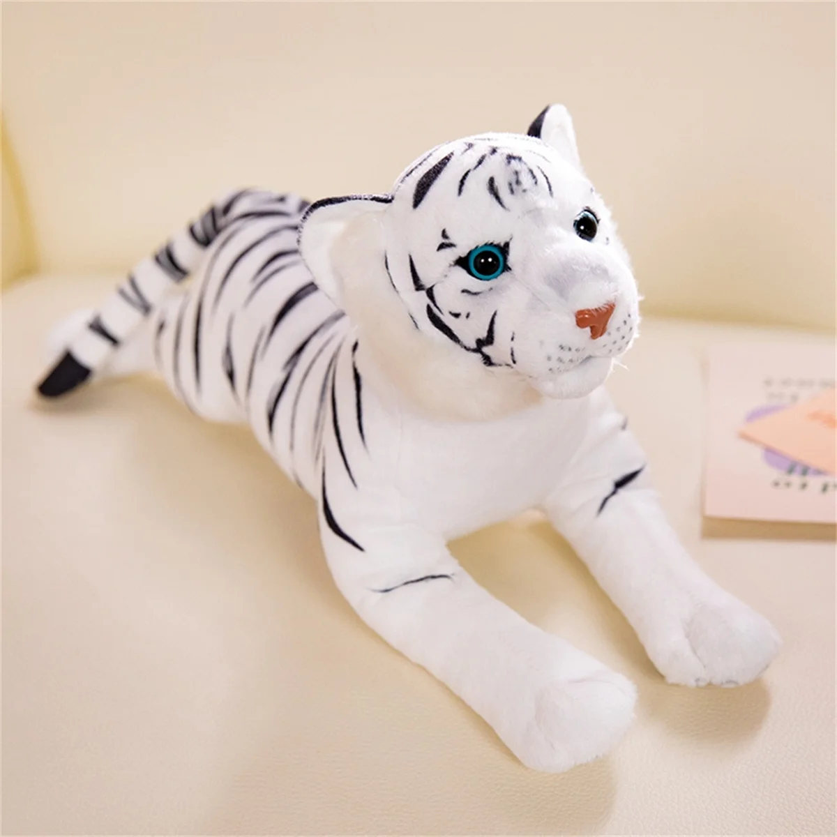 1pc Real Life Lion&Tiger&Leopard Stuffed Plush Animals Toys for Children Simulation Cute Kids Doll Christmas Gift for Girls