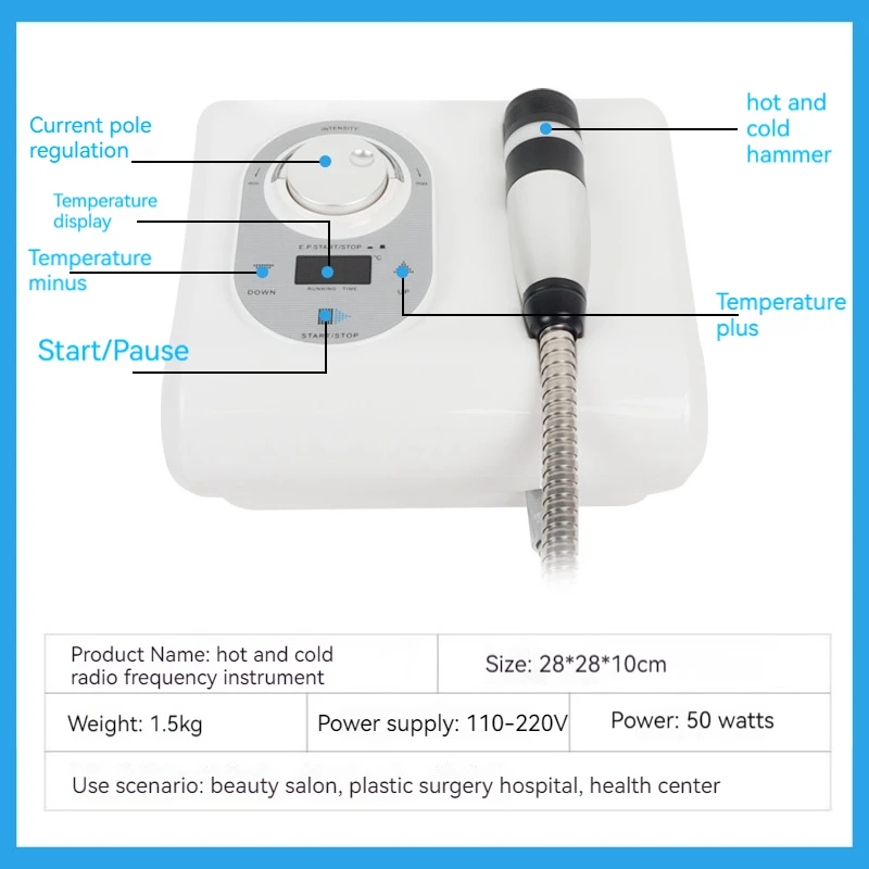 Cool and Hot Electroporation Cryotherapy Anti-aging RF Beauty Machine Skin Rejuvenation Skin Cooling Tight Face Lift 110V/220V