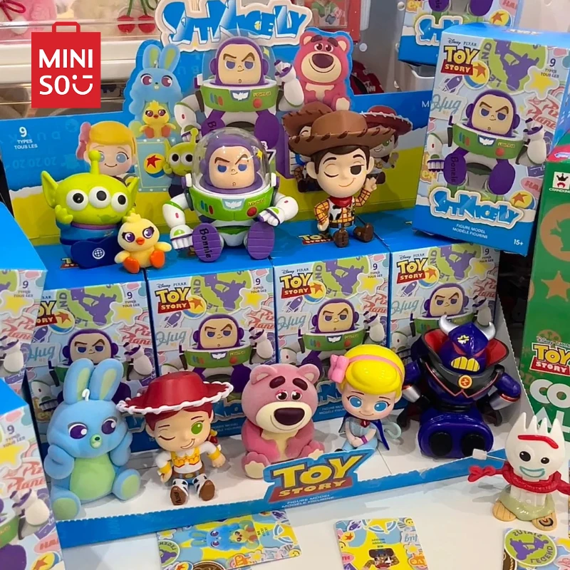 

MINISO Disney Pixar Sits in Blind Box Authentic Buzz Lightyear Lotso Alien Model Tabletop Decoration Figures Model Childrens Toy