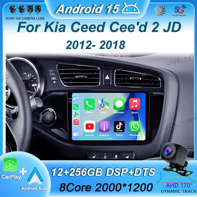 

Android 13 9" 2din 4G Car Radio Multimidia Video Player for Kia Ceed Cee'd 2 JD 2012-2018 Navigation GPS Carplay Audio Head Unit