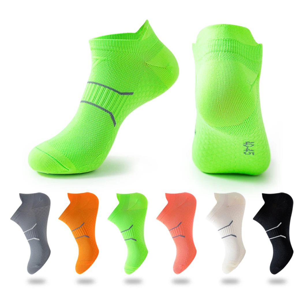 New Men/Women Sport Running Low Cut Socks Thin Breathable Bright Color Quick Dry Fitness  Athletic Compression Short  Ankle Sock