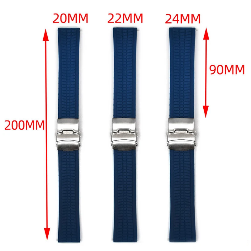 20/22/24mm Quick Release Soft Silicone Watch Band Universal Rubber Waterproof Bracelet Replacement for Samsung Galaxy Watch4/5/6