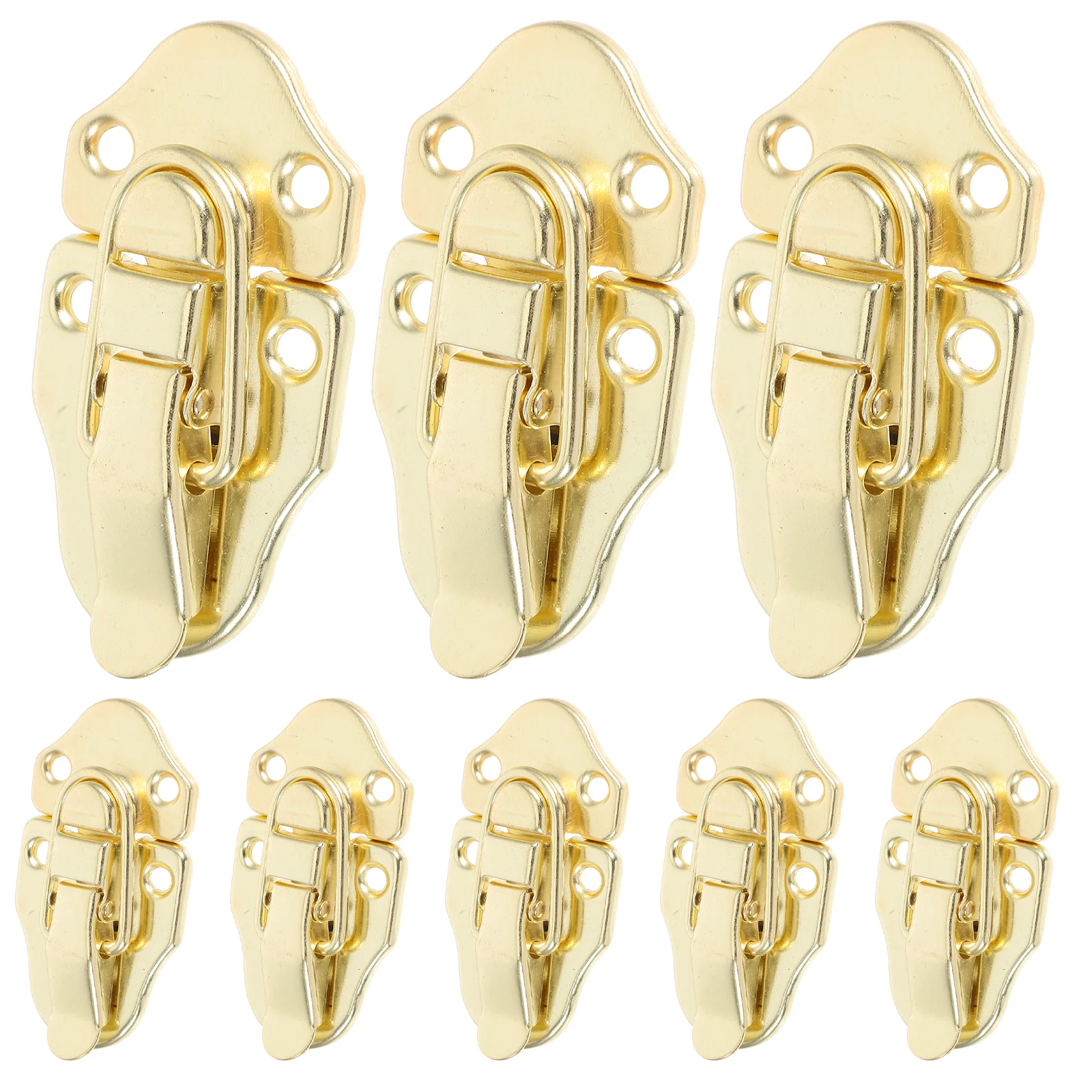

6pcs Vintage Wood Box Latch Retro Metal Toggle Hasp Catch For Jewelry Chests Toolboxes Cabinet Hardware Buckle Hook Lock Spring