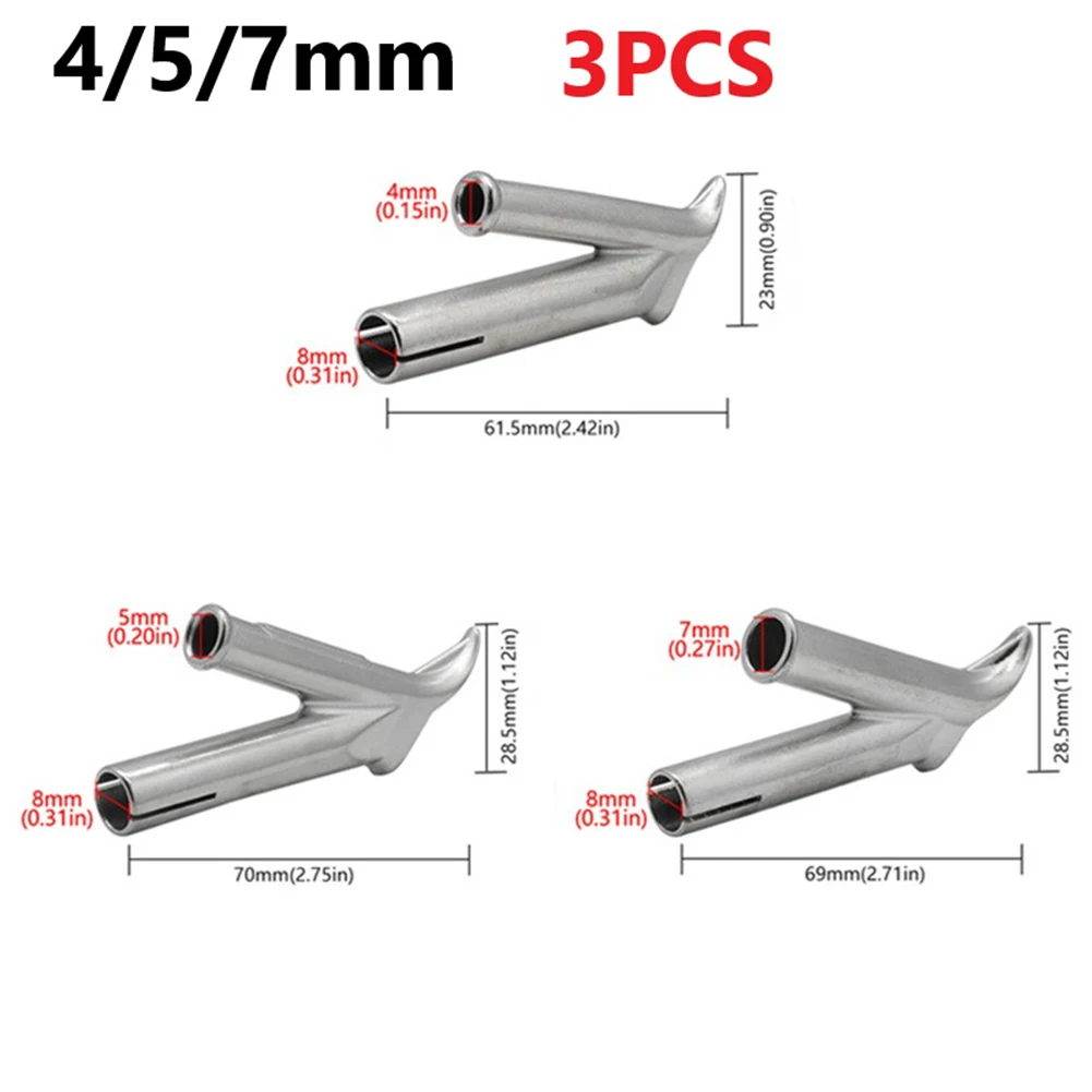 3PCS Round Y Shape Welding Nozzle Hand Tools Power Tools Accessories For Plastic Hot Air Kit Welding Tip 4/5/7mm