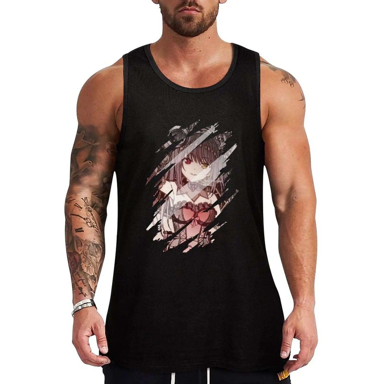 

Date a Live, Kurumi Tokisaki. Tank Top bodybuilding men Men's sleeveless t-shirt Men's gym t-shirts men gym clothing