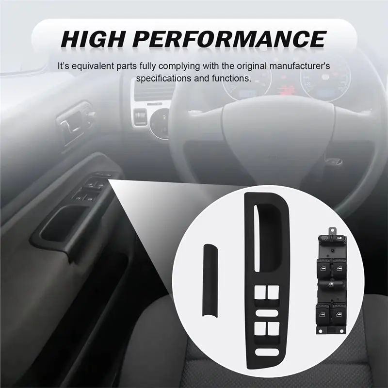 Car Master Power Window Switch Control Button 1J4959857D 3B1867171E For Passat B5 Bora Golf 4 MK4 Seat Leon Toledo 1999-2004-Boo