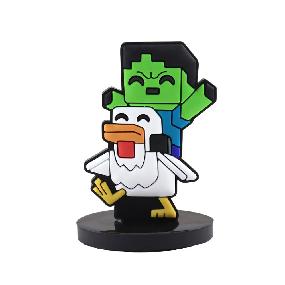 Niedlicher Baby-Zombie-Hühner-Jockey-Pixel-Silikon-Standee, inspiriert von Sandbox-Spielen, Dekoartikel, Videospiel-Zubehör, lustiges Gamer-Geschenk – Detail 5