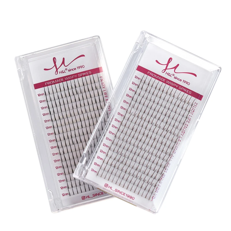 H&L since 1990 Eyelashes Extensions Supplies Spikes Lash lash Promade Wispy Spikes Black Color