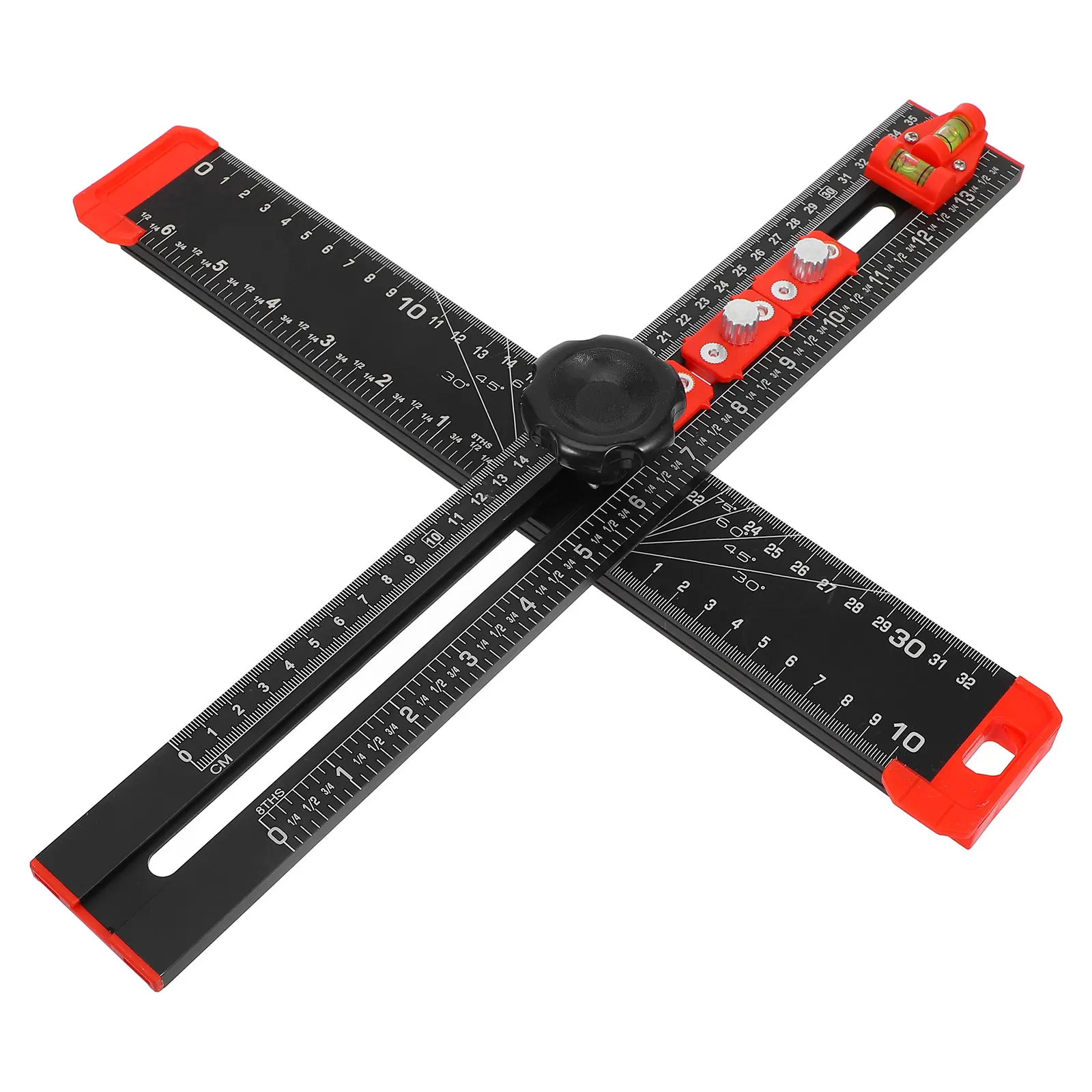 

Adjustable T-Shaped Woodworking Ruler Angle Measurement Precise Locating Hole Drilling Tool Aluminum Alloy Carpenter