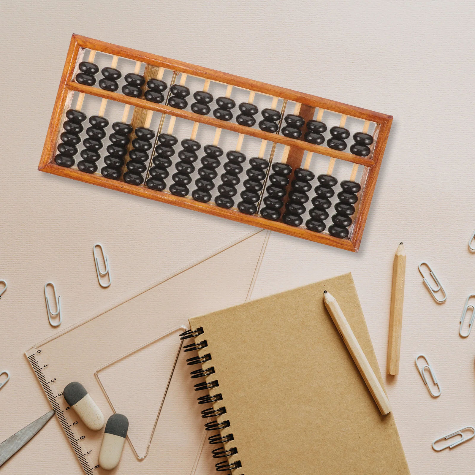 Wooden Abacus For Kids Children'S Arithmetic Vintage Design Counting Tool School Home Office Use Math Learning Game