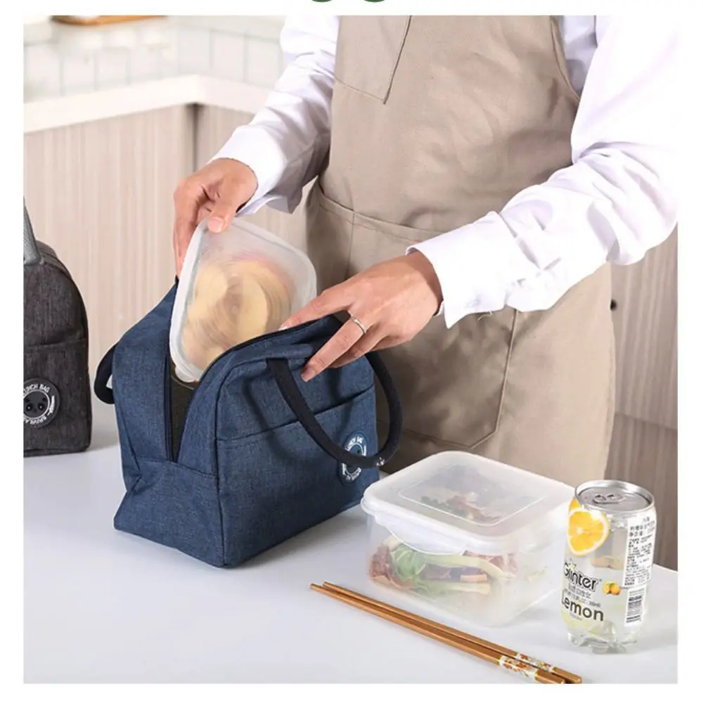 Picnic Dinner Container  Lunch Bag Thermal Insulated Tote Pouch Lunch Box