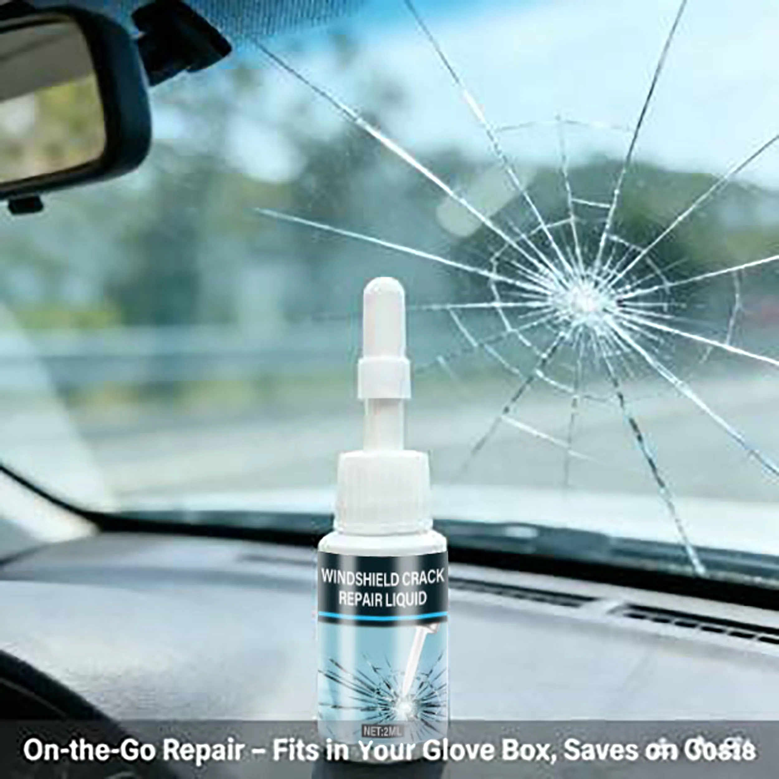Windshield Glass Repair Solution Practical Long Crack Repair Liquid- Set Windshield Agent Car Glass Repair Tool Set