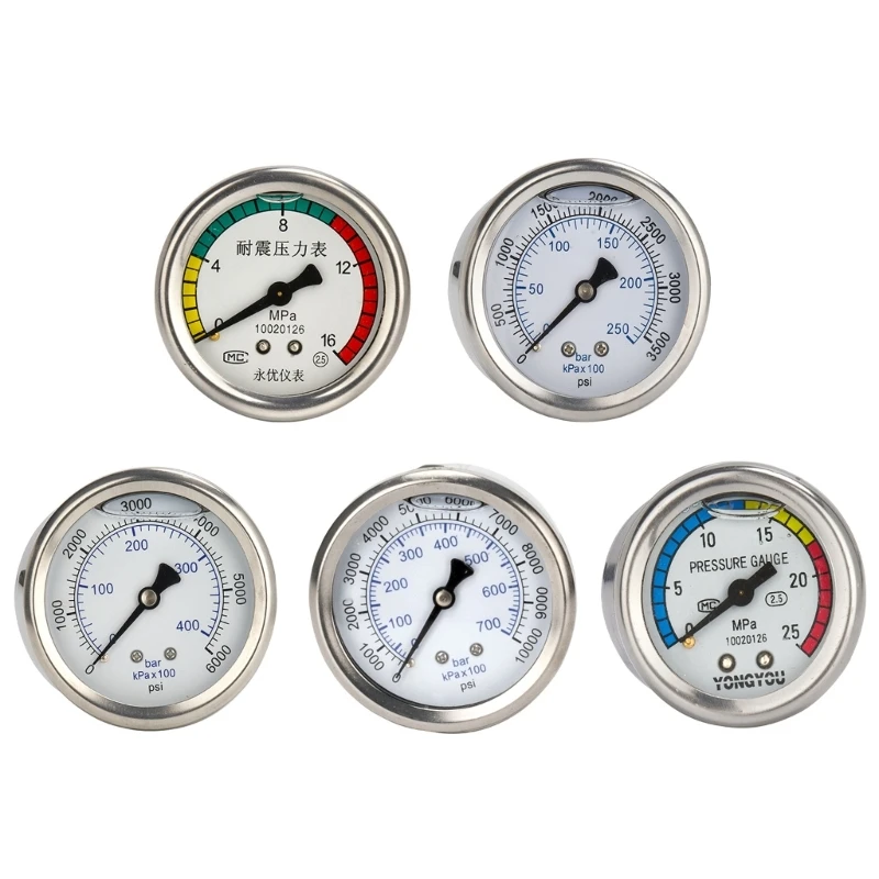 Pressure Washer Gauge with M14 Quick Connect Pressure Gauge for High Pressure Washer Car Wash- Machine Pump