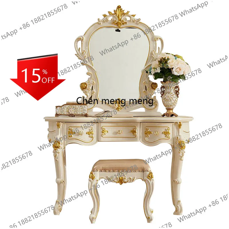 

M78 European all solid wood carving flower dresser, high-end dresser, luxury high-end dresser