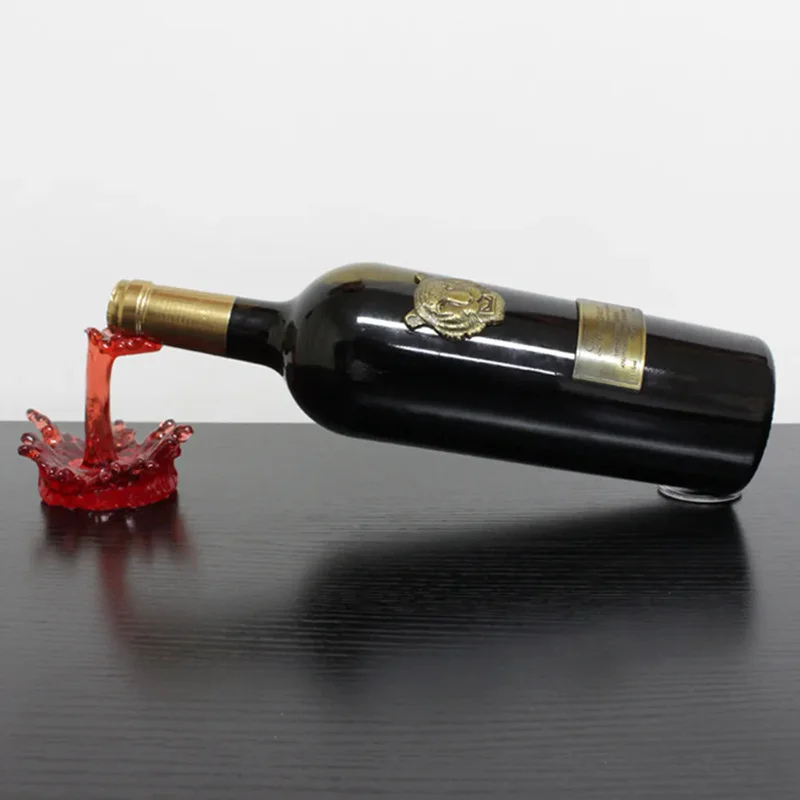 Espositore per bottiglie di vino creativo espositore per vino inclinabile in resina unico portabottiglie per vino alla moda decorazioni per