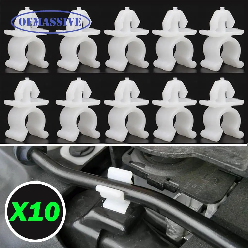 OEMASSIVE 10x Bonnet Hood Rod Holder Clip For Nissan 240sx 370z Pathfinder Patrol GQ Navara GTR GTST Stanza D21 R32 Pathfinder