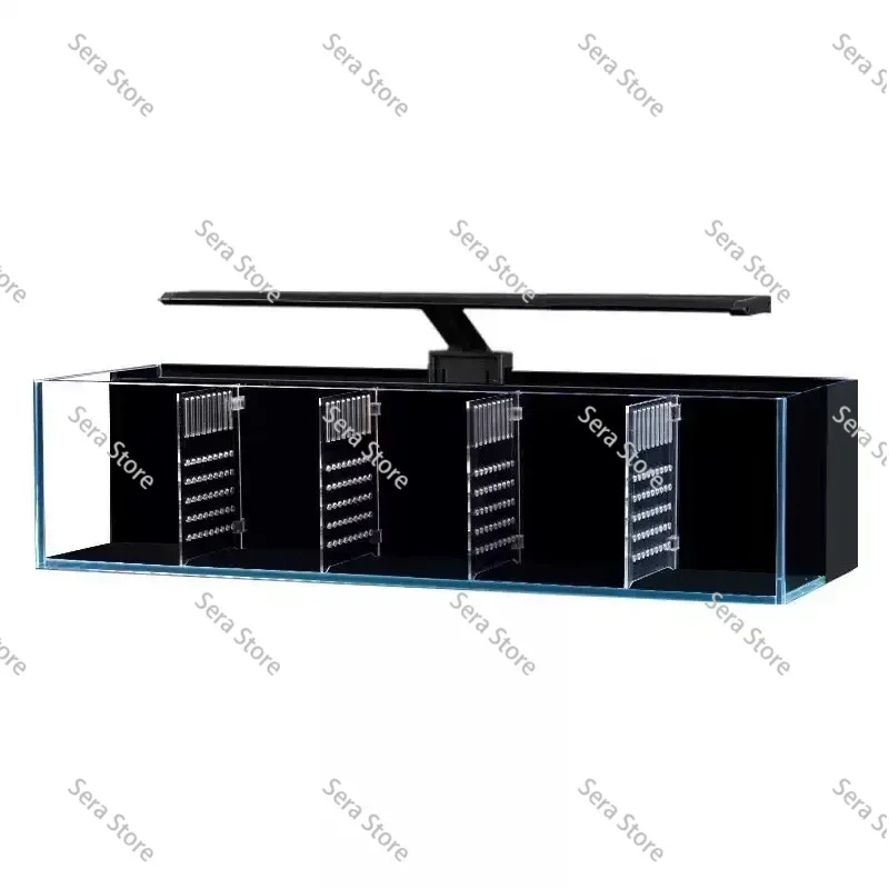 Multi-format Modular Partition Aquarium System Self-cleaning Glass Fish Tank Built-in Filter Small Ecological Water Change