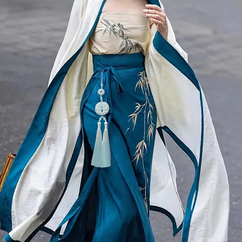 Chinese Hanfu Pendant Ancient Waist Jade Ornament Hanfu Clothing Accessories Tassel Pendant Cheongsam Hanfu Dress Waist Decor