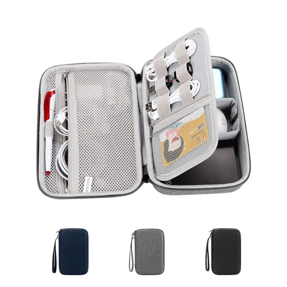 

Double Layers Travel Electronics Accessories Organizer EVA Large Capacity Storage Pouch Shockproof Waterproof