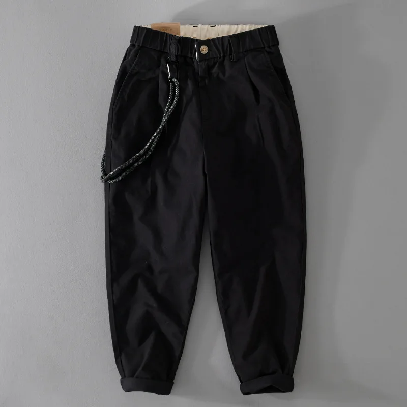 2025 New Men's clothing, Japanese workwear, pants, versatile, loose fit, youth heavyweight casual workwear, men's pants