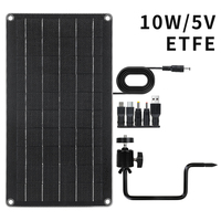 Full 10w Solar Panel ETFE Semi Flexible DC 5v Voltage for cell phone Car Charger 5.5x2.1mm Plug with Mini Mirco USB interface