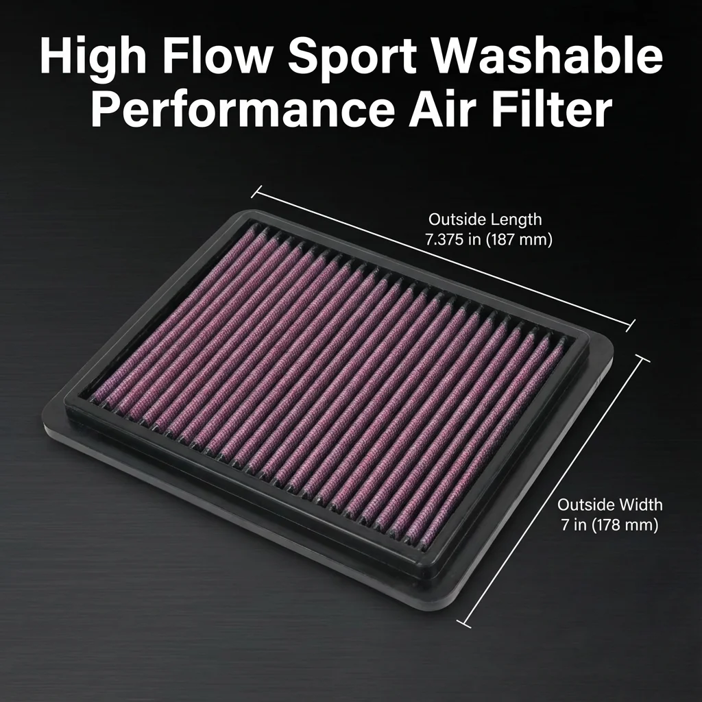 For Honda Civic VII VIII IX FD FK Acura ILX 1.3 1.5 R18 R20 2006-2015 High Flow Sport Washable Performance Air Filter 33-2348