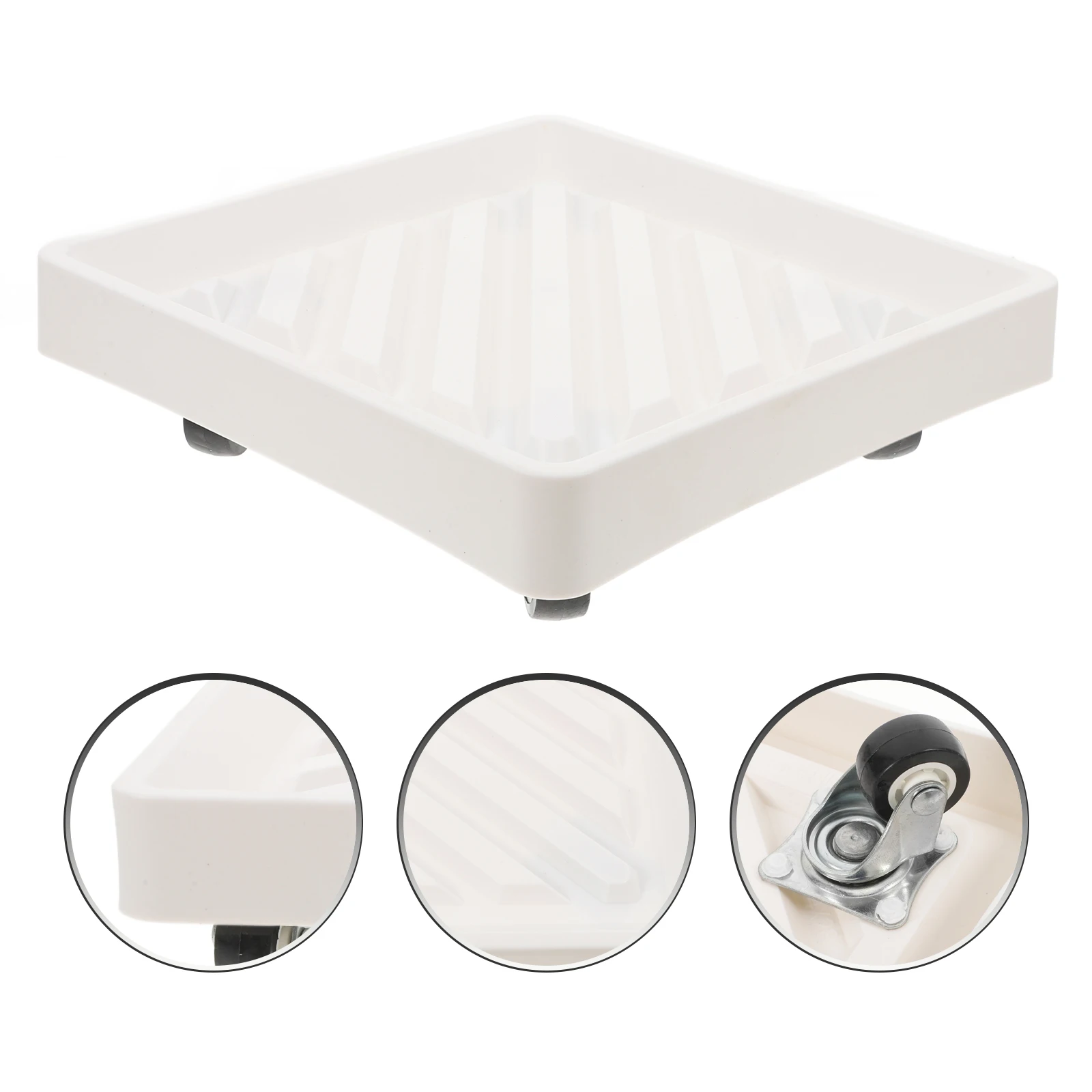 

1pc Square Rolling Plant y With Hidden Wheels Heavy Duty Movable Planter Base Water Storage Tray For Outdoor Indoor Garden