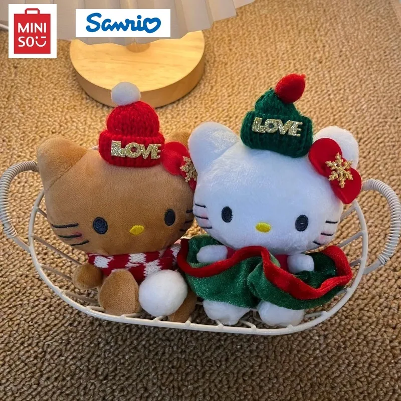 Рождественский мультяшный кулон Sanrio, милый брелок Helokitty, кавайная сумка, кукла, подарок, рюкзак, маленькие аксессуары, рождественские подарки для пары