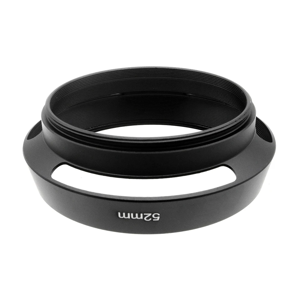 Camera Lens Hood Metal Vented 35/37/39/40.5/43/46/49/52/55/58/62/67/72/77/82mm Screw-in Protector