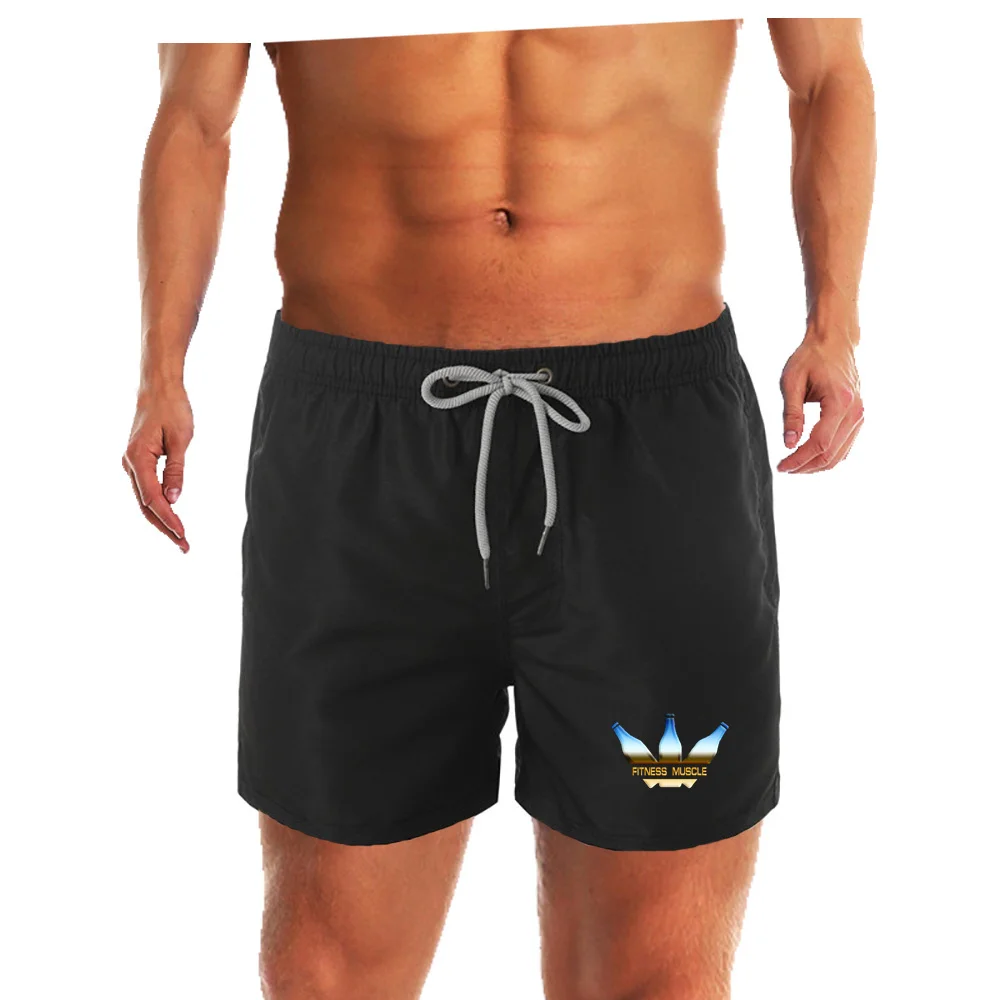 Men's Swim Shorts Swim Trunks Quick Dry Shorts Bathing Breathable Drawstring With Pockets for Surfing Beach Shorts Summer