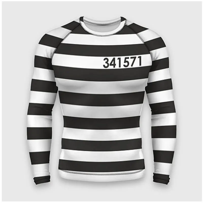 

Men's long-sleeved T-shirt Zebra stripes 3D print crew neck tops Fun street hip-hop crew neck long-sleeved T-shirt Men's tops