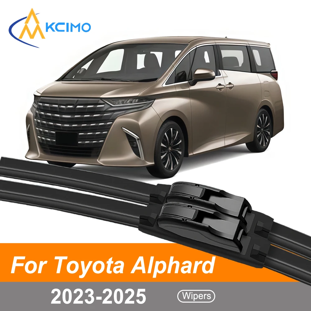 

Durable Blade Wipers Set of 2 For Toyota Alphard AH40 2023-2025 Quiet Streak-Free Cleaning Front Windshield Wiper Blades