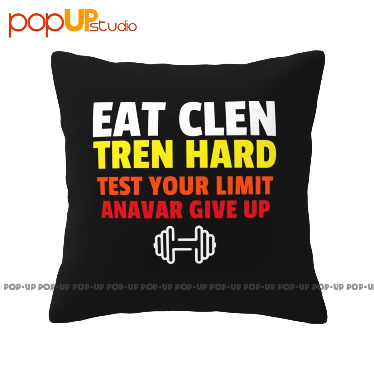 Luxury Eat Clen Tren Hard Test Your Limit Anavar Give Up Gym Pillowcase Throw Pillow Cover For Sofa