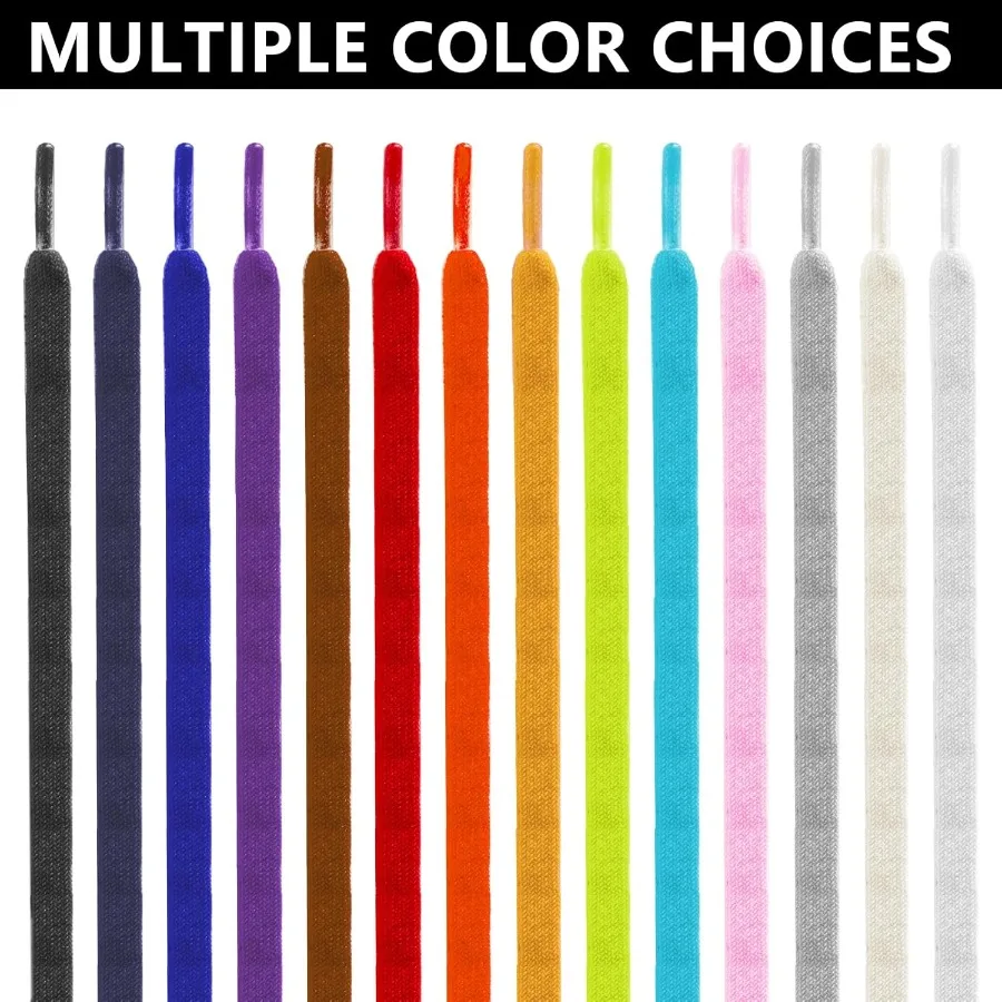 أربطة أحذية مرنة بدون ربطة عنق للبالغين أحذية رياضية 7 مم أوتار بديلة مسطحة قابلة للتمدد بدون ربط #5