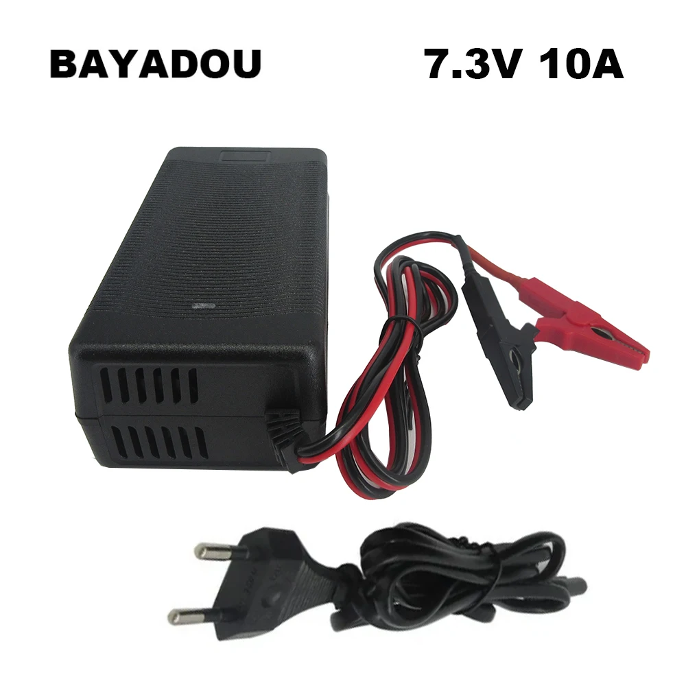 

7.3V 10A 2S Lifepo4 Fast Charger 6.4V Iron Phosphate Energy Storage Battery Charger alligator Clip