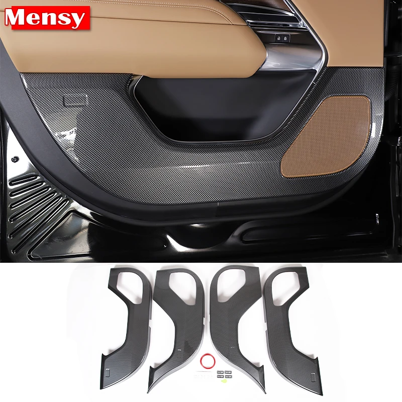 For 2023-2024 Range Rover Vogue ABS Carbon Fiber Car Door Anti-kick Panel Sticker Car Interior Accessories (Extended Version)