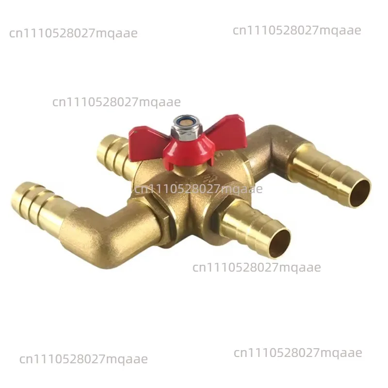 One-piece all-copper car air conditioning four-way valve thickened car warm water ball valve car air conditioning retrofit warm