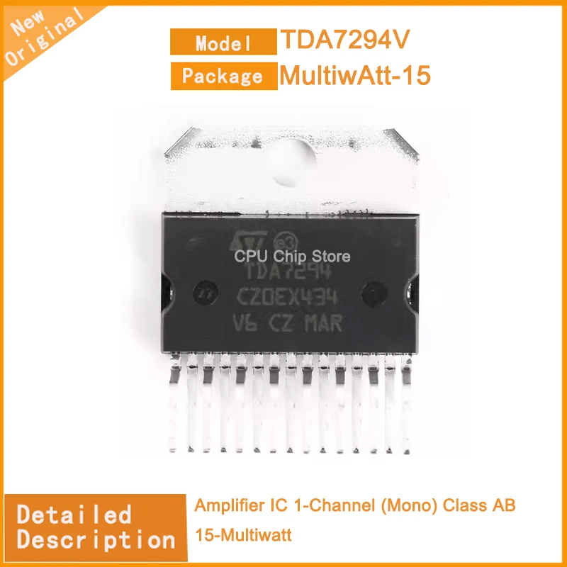 5Pcs/Lot  New Original  TDA7294V  TDA7294 Amplifier IC 1-Channel (Mono) Class AB 15-Multiwatt