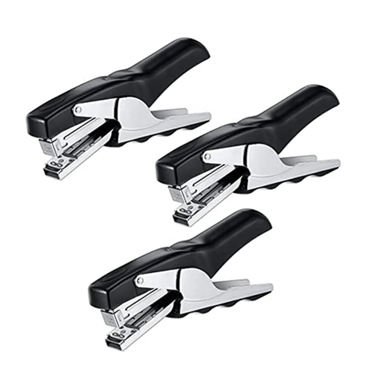 3 Pieces Heavy Duty Plier Stapler Office Stapler Hand Hold Stapler 50 Sheet Capacity Desk Stapler For Home School