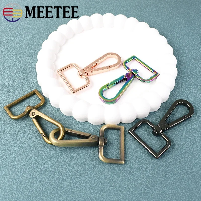 5/10Pcs Meetee 16-50mm Metal Buckles Lobster Clasp for Bag Strap Swivel Clasps Trigger Clips Dog Collar Hook DIY Leather Craft