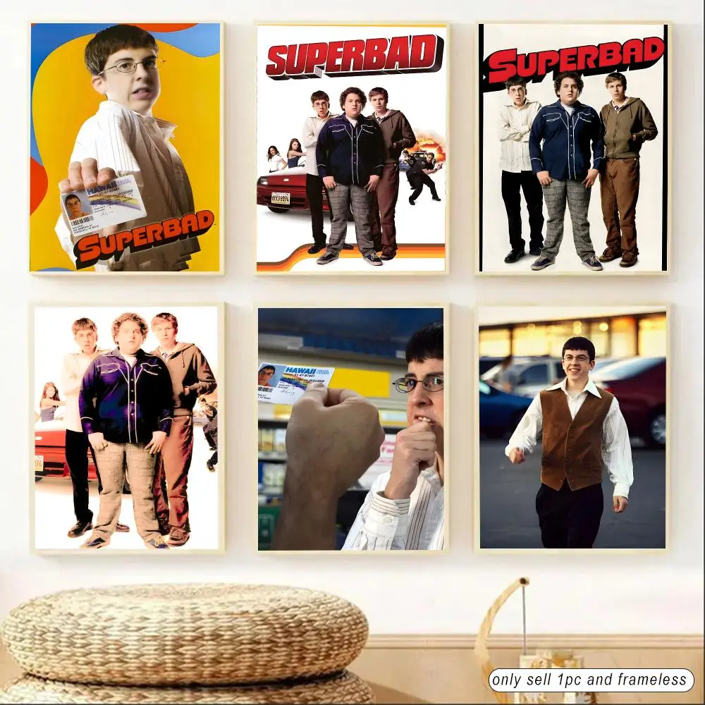 Moive S-Superbad Poster Sticky Poster Home Office Wall Bedroom Living Room Kitchen Decoration Painting