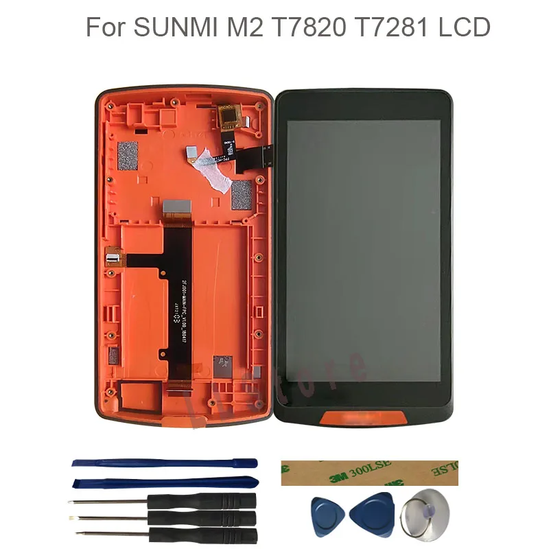 100% Tested For SUNMI M2 T7820 T7281 LCD Display With Touch Screen Digitizer Assembly Replacement With Tools