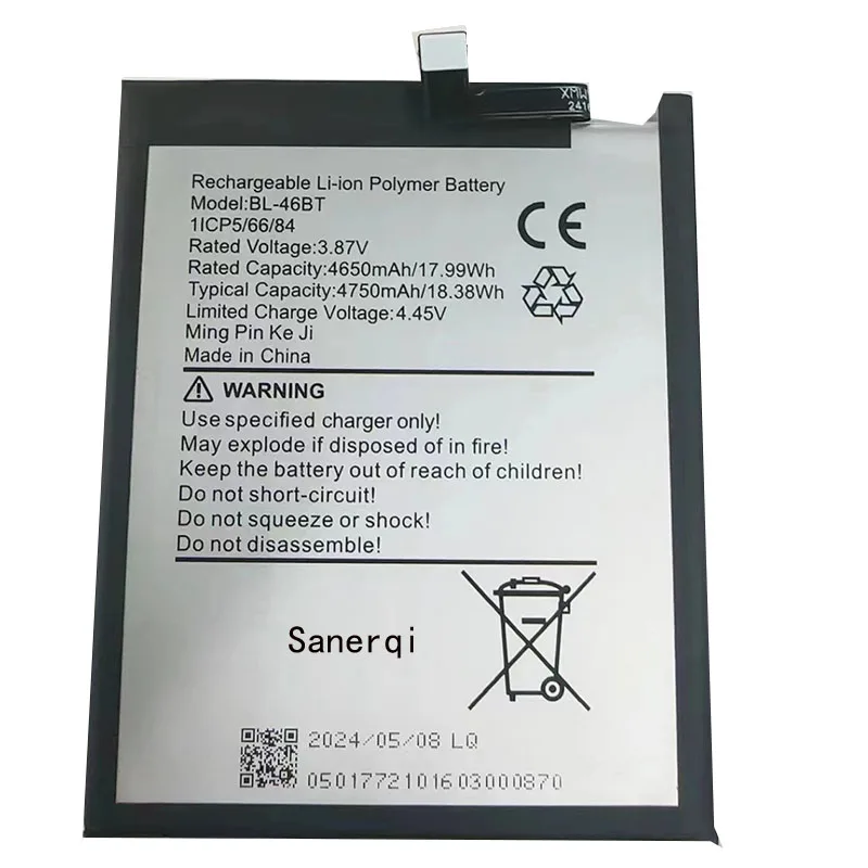 Battery For TECNO CAMON 18 Premier BL-46BT 4750mah Battery