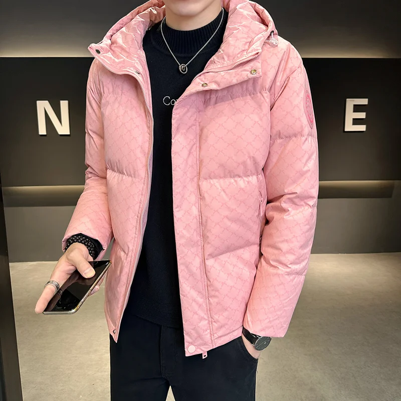 Doudoune d'hiver à capuche pour hommes, chaude et épaisse, rembourrée en coton, manteau à la mode et polyvalent, résistant au froid