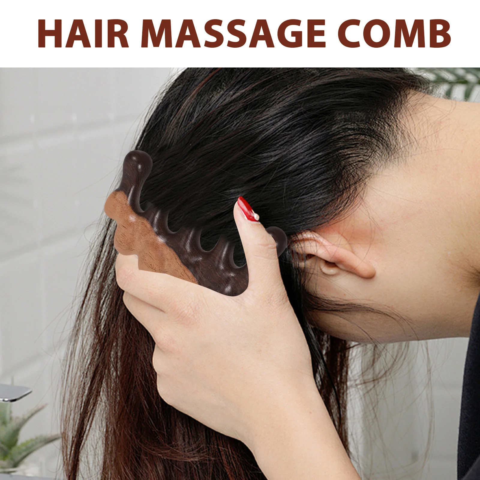 

Natural Wood Massage Wide Tooth Scalp Care Tool Detangling Comb For Curly Hair Portable Head Neck Shoulder Relaxation Comb No